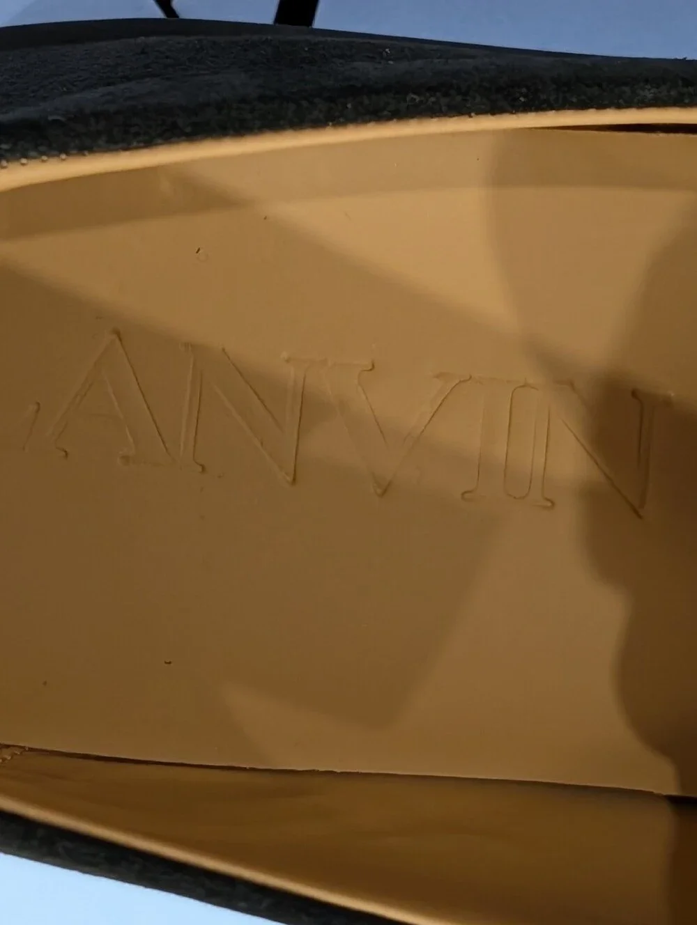 $690 Mens Lanvin Croco-Embossed Suede Low-Top Sneakers Navy UK 9 US 10
